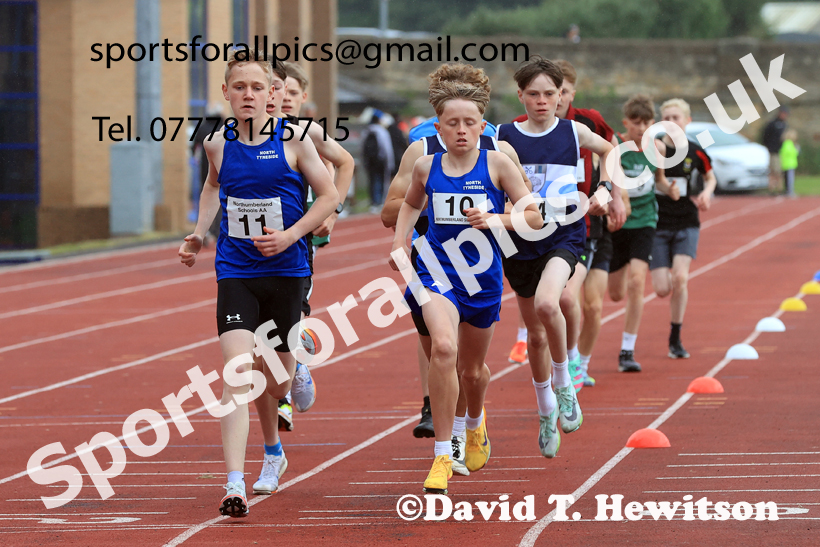 Middle Distance, 2026 Northumberland Schools Track and Field, Wentworth, Hexhan. Photo: David T. Hewitson/Sports for All Pics